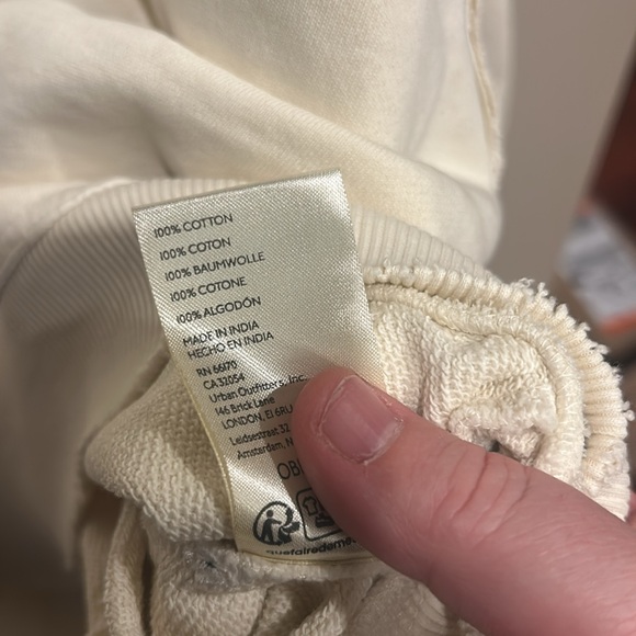 FREE PEOPLE Ivory Sweet Deets Sweatshirt XL Cupcake NWT - Picture 9 of 10